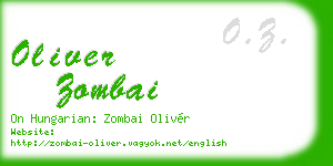 oliver zombai business card