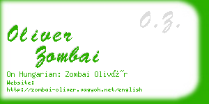 oliver zombai business card